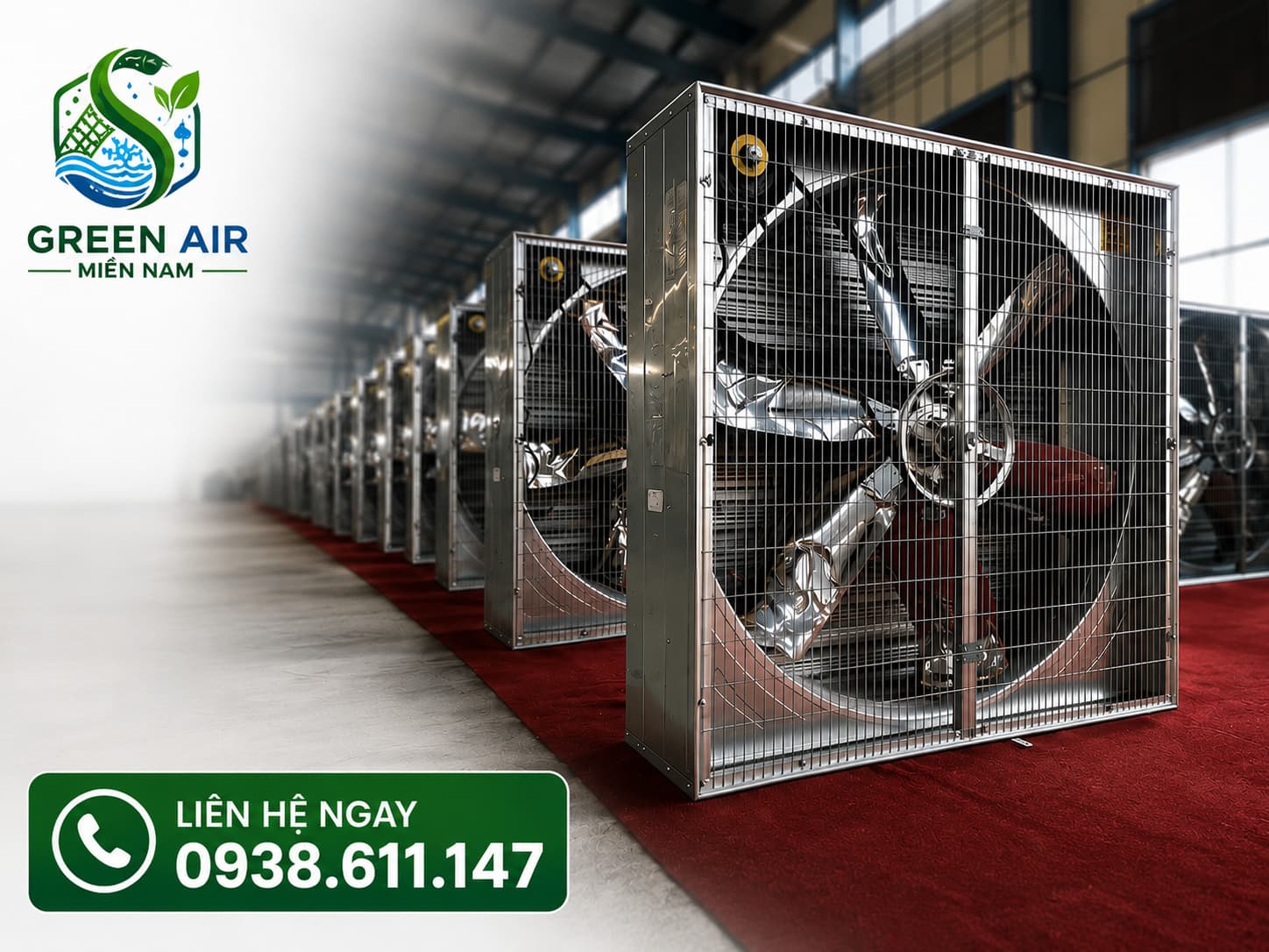 QUẠT THÔNG GIÓ CÔNG NGHIỆP GA-500x500MM