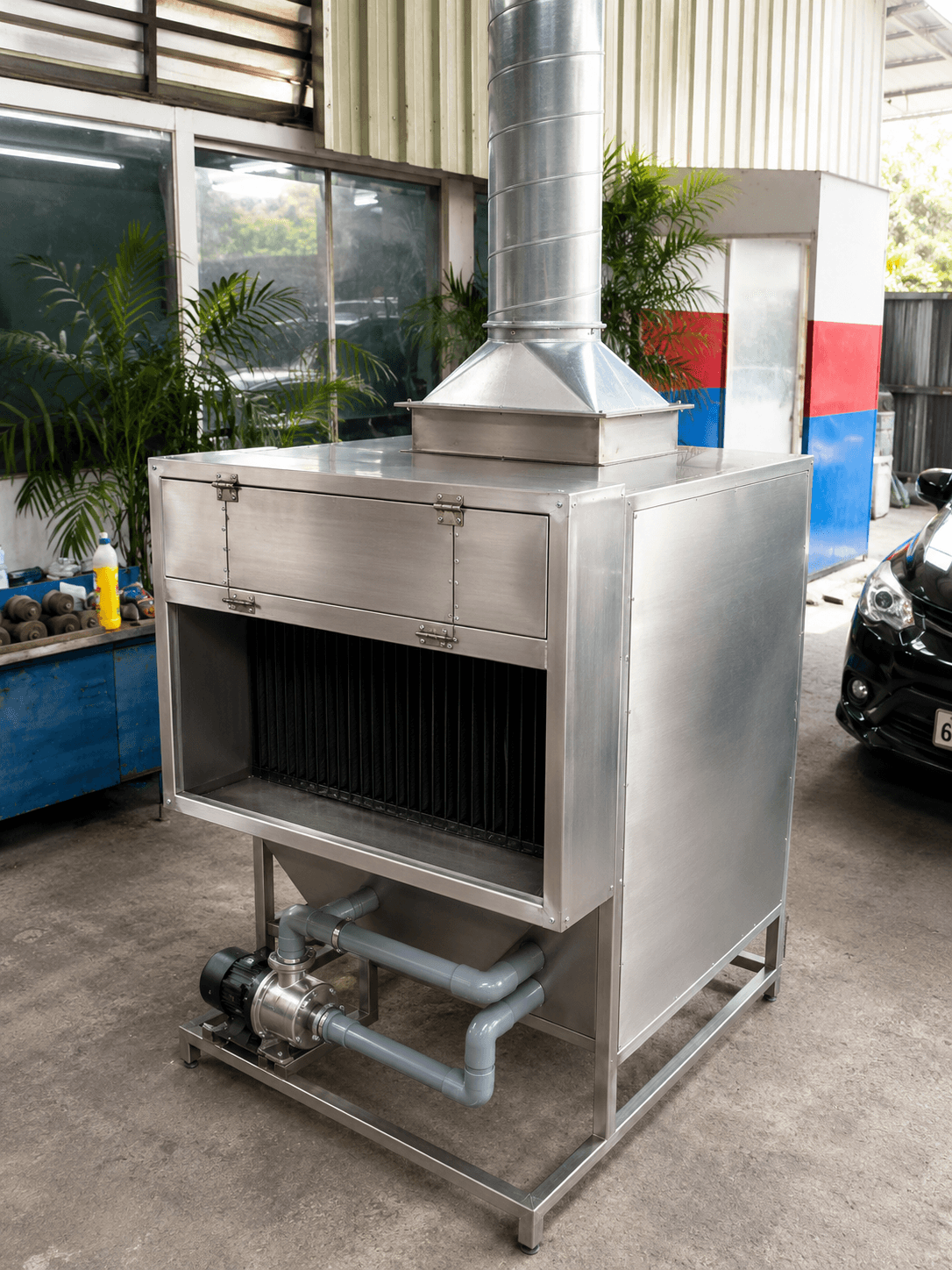 Thiết Bị Xử Lý Khí Thải Bụi Sơn Cho Buồng Sơn Ô Tô | Green Air Miền Nam